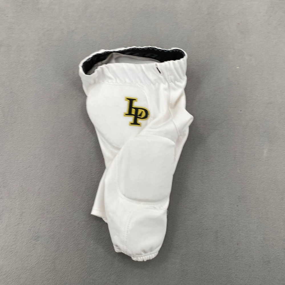 Tuff Athletics Youth Football Pants White Integrated Pads LP Logo Size YS